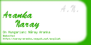 aranka naray business card